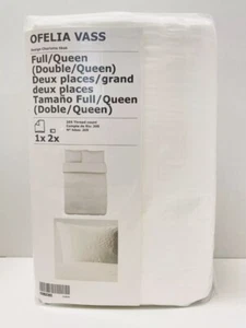 Ikea OFELIA VASS Full/Queen Duvet cover and pillowcase(s) white 001.330.24 - NEW - Picture 1 of 2