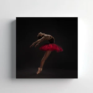 Ballerina danzante stampa tela arte da parete, elegante arredamento casa appendiabiti da parete - Foto 1 di 12