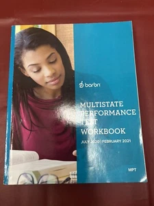 Multistate Performance Test Workbook BARBRI July 2020 February 2021 Pre Owned - Picture 1 of 10