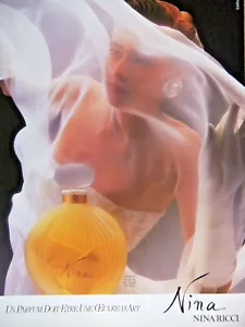 PUBLICITÉ DE PRESSE 1989 LE PARFUM NINA RICCI - FLACON LALIQUE - Imagen 1 de 1