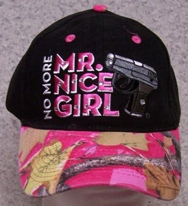 Embroidered Baseball Cap 2nd Amendment No More Mr. Nice Girl NEW 1 size fits all - Picture 1 of 2