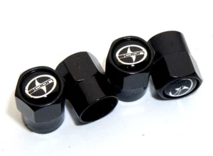 4pcs Hex Fit Scion Car Wheels Tire Air Valve Caps Stem Dust Cover Decor Black - Picture 1 of 5