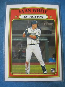 EVAN WHITE 2021 Topps '72 Heritage Series In Action #134 Mariners RC - Picture 1 of 2