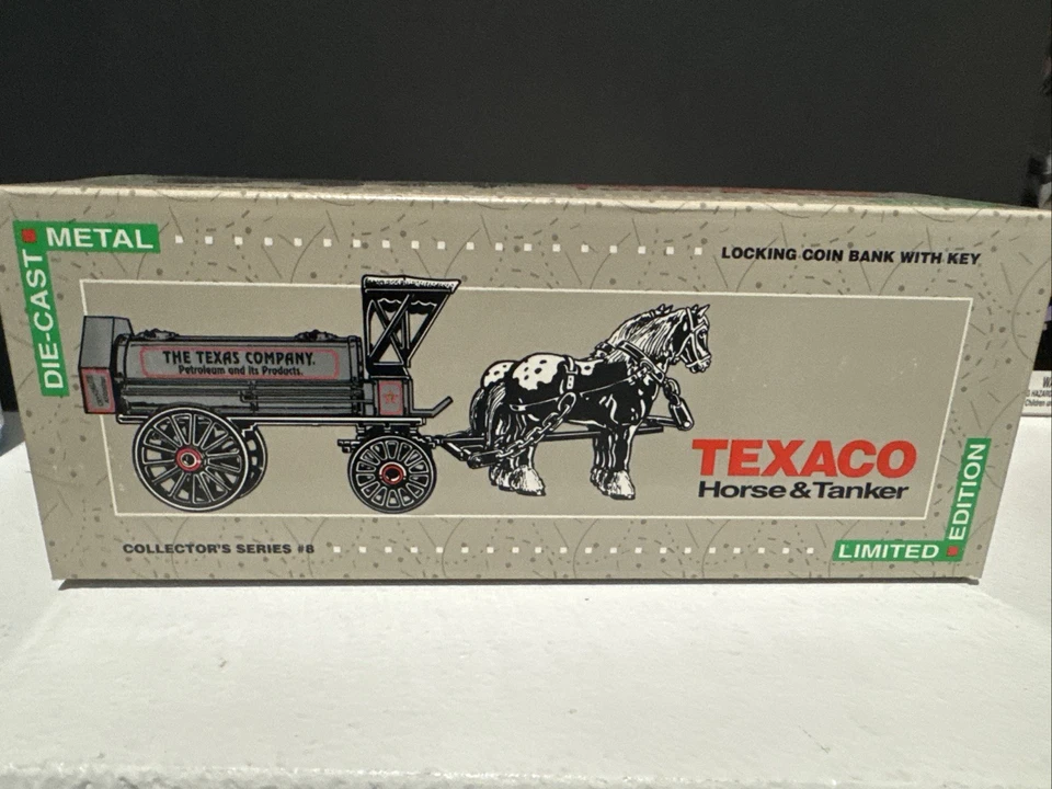 Banco de monedas de metal fundido a presión Texaco Horse & Tanker 1900 serie #8 9390VP nuevo Foto 1 de 4