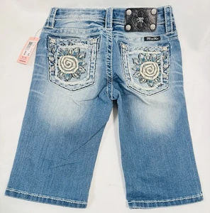 NWT Miss Me Girls Bermuda Embellished Shorts Sz 12 Youth JK7513M - FAST SHIP! - Picture 1 of 5