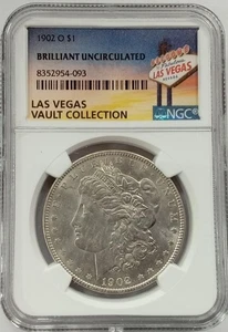 1902-O 1 $ Morgan Dollar NGC Stempelglanz Las Vegas Tresor Sammlung - Bild 1 von 2