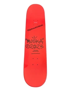 NEU 2023 SHORTYS CHAD MUSKA RED TATTOO SKATEBOARD DECK GETAUCHT HANDSIGNIERT 8.25 - Bild 1 von 4