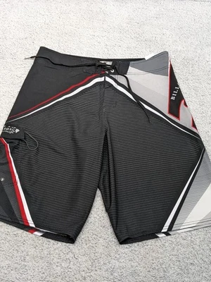 Billabong Platinum Recycler Board Shorts PX3 Black Gray Red Mens Size 33 - Image 1 of 4