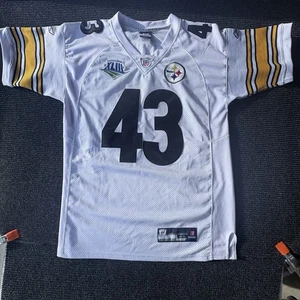 Troy Polamalu Pittsburgh Steelers Authentic RBK Super Bowl XLIII Jersey Size 48 - Picture 1 of 16