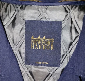 Vintage Newport Harbor 100% Wool Navy Removable Liner Long Coat No Belt - Picture 1 of 16