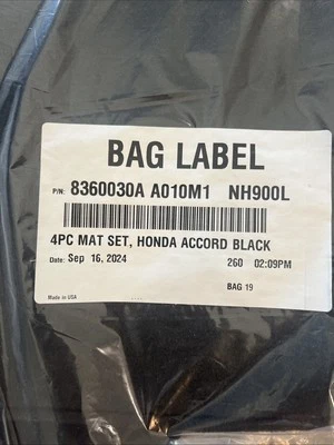 Alfombrillas negras nuevas Honda Accord 2020-2025 Foto 1 de 2