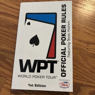WPT WORLD POKER TOUR (OFFICIAL POKER RULES FEATURING TEXAS HOLD'EM, 1ST Edition - Image 1 of 3