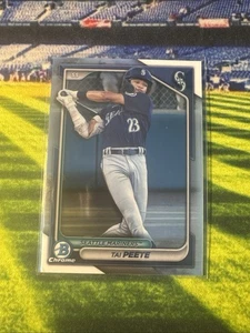 2024 Bowman #BCP-9 Tai Peete Chrome Prospects Seattle Mariners - Picture 1 of 2