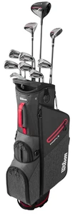 Wilson Profile Red with Stand Bag Complete Set Club Set Uniflex Graphite New - Picture 1 of 7