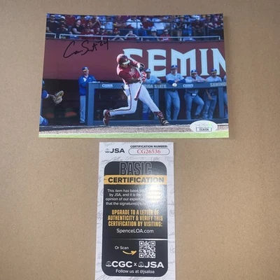 Cam Smith Signed 6x4 Photo Houston Astros Florida State Seminoles JSA COA - Image 1 of 4