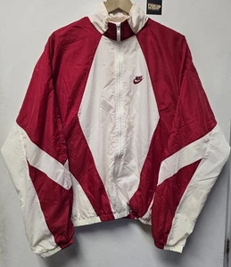 Vtg 90s Full Zip Windbreaker L 2 Tone Nike - Picture 1 of 10