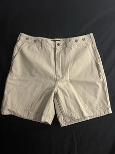 CC FILSON Herren 34 Shorts Dry Finish Blech Tuch Canvas Überschuss Knopf Überschuss hellbraun - Bild 1 von 13