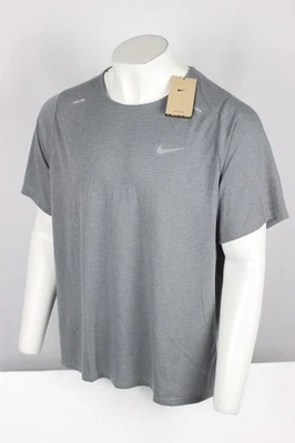 Nike Men's Dri Fit Running Short Sleeve T Shirt XXL Gray IM2056 084 $50 - Image 1 of 4