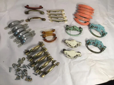 Vintage Drawer Pulls, Painted, Mid Century Modern. ~37 total - Image 1 of 4