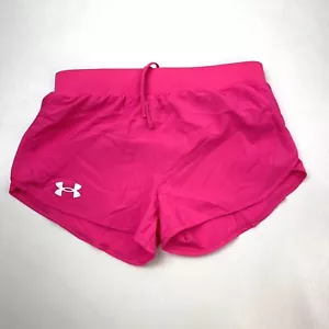 Under Armour Fluorescent Pink Athletic Tempo Shorts Girls Youth Size M - Picture 1 of 5