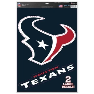 Houston Texans 11" x 17" Multi Use Decals (2 Decals) - Auto,Windows, Cornhole - Picture 1 of 1