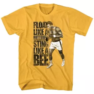 Muhammad Ali Float Like A Butterfly Sting Like A Bee Boxen Zitat Herren T-Shirt - Bild 1 von 5