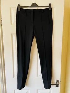 JASON WU Black 92% Wool Smart Skinny Tapered Leg Trousers Sz 12 31W 31L Mint - Picture 1 of 5