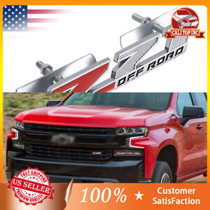 Red Z71 Off Road Front Grille Emblem Decal Badge fit For Chevy Silverado Sierra
