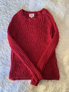 Justice Sparkly Sweater, Red, Size 8, Excellent Condition - Picture 1 of 6