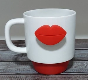CeraMix Big Lips Neuheit 16 Unzen Valentinstag Kaffeetasse Becher von Boston Warehouse - Bild 1 von 9