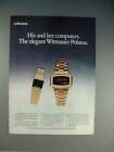 1975 Wittnauer Polara Watch Ad - His and Her Computers