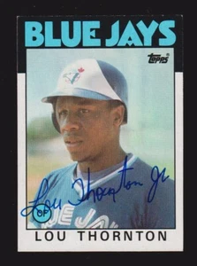 1986 TOPPS #488 Lou Thornton TORONTO BLUE JAYS SIGNED AUTOGRAPH AUTO COA - Picture 1 of 1