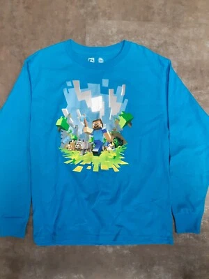 Official Jinx Minecraft Adventure Long Sleeve T-Shirt Size kids  LARGE - Image 1 of 3