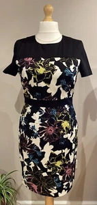Vestido French Connection Talla 16 Negro Floral Estilo Botánico 71EAF Nuevo con etiquetas - Imagen 1 de 3