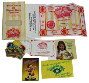 Vintage Cabbage Patch Circus Kids Tag Birth Certificate/Adoption Papers Inserts - Picture 1 of 11