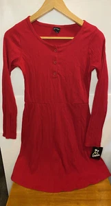 Girls Size XL (14/16) Art Class Red Velvet L/S Dress, NEW! - Picture 1 of 4