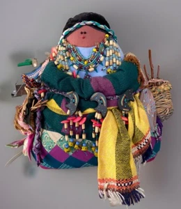 Indianer Mutter Papoose Puppe Patricia Bonds Gaetano signiert datiert 1993 Neu - Bild 1 von 11