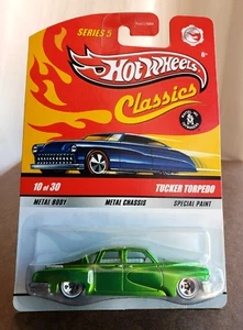 2009 Hot Wheels TUCKER TORPEDO ZAMAC Base Classics Series 5 Spectraflame Geen WL - Picture 1 of 17
