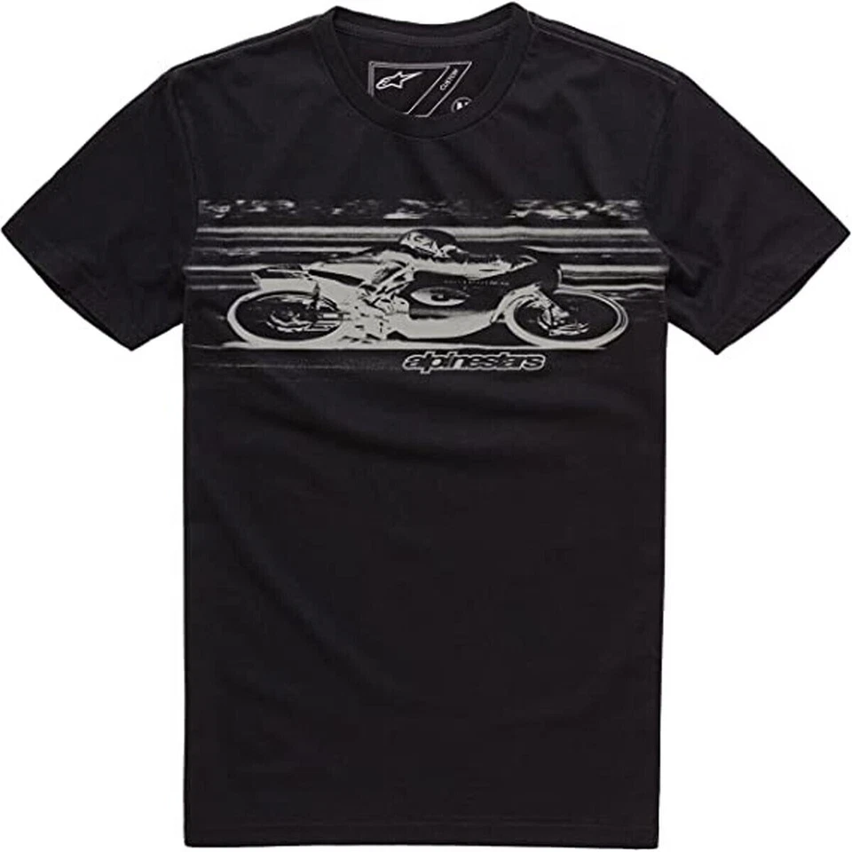 Camiseta Alpinestars Motocicleta Banda Manga Corta Negra Para Hombre Talla Grande Nueva Foto 1 de 1