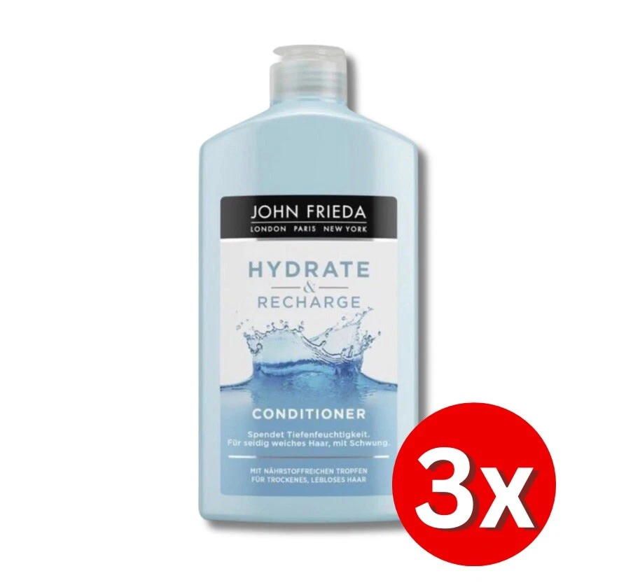 John Frieda Hydrate & Recharge Conditioner und Shampoo 10x50ml & 3x250ml