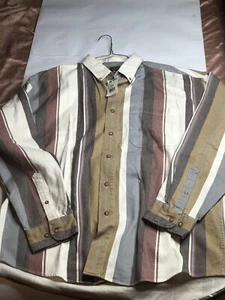 Vintage Shirt High Sierra Mervyns Striped Heavy cotton Size XL 80s 90s retro - Picture 1 of 7
