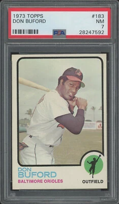 1973 Topps #183 Don Buford PSA 7 (BB01) - Image 1 of 2