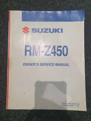 Genuine Owner's Service Manual 99011-35G51-01A Suzuki RM-Z450 2005 - Image 1 of 3