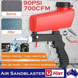 90PSI 1/4'' Sand Blaster Gun Soda Spray Tool Air Compressor Pneumatic Handheld - Picture 1 of 12