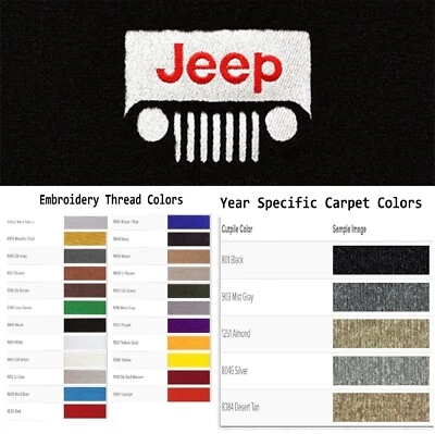 Tapetes Cutpile ACC 2018-2019 Jeep Wrangler Unlimited logotipo de faros Jeep 4 piezas Foto 1 de 4