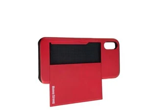 iPhone X/Xs Case Red Slide Area For Money/Cards - Picture 1 of 2