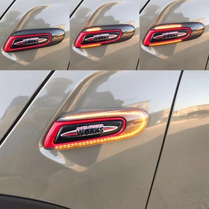MINI F55 F56 F57 3-GEN SEQUENTIAL SMOKED LENS LED FENDER SIDE MARKER LIGHT KIT - Picture 1 of 19