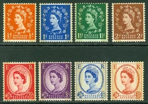 SG 599-609. phos-grafito 1959. 1⁄2d-41⁄2d juego de 8. Fino desmontado como nuevo CAT £1000 - Imagen 1 de 1