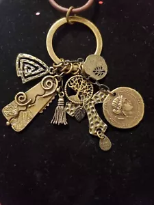Rare Vintage Joshua Benbassat Brass? Bronze? Multi Face Cross Necklace JBB JR - Picture 1 of 7
