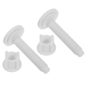 2pcs Toilet Seat Bolts Toilet Seat Hinge Plastic Bolts Toilet Seat Nuts UK - Picture 1 of 12